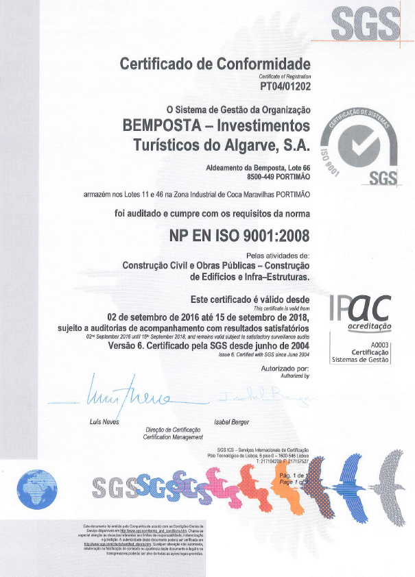 Certificado Qualidade